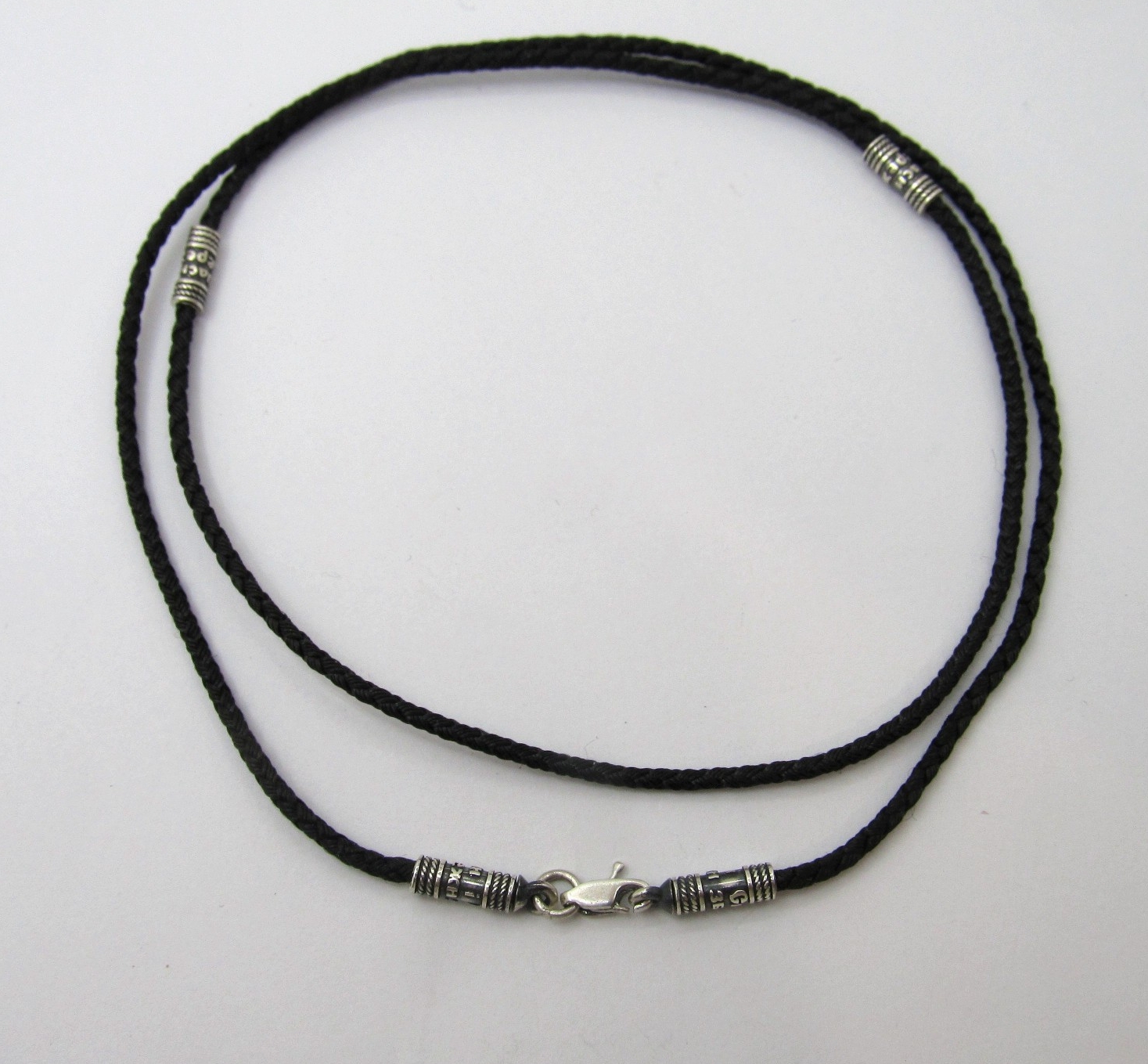 

Шнур шелковый с серебряным замком SilverArtisan 1.71432 55 размер