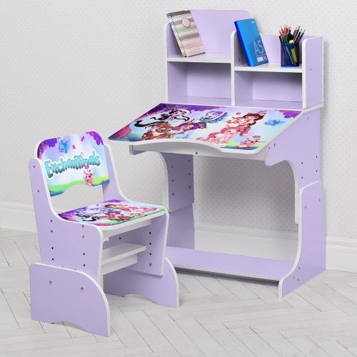 

Детская парта со стульчиком W 2071-57-3 Bambi. Enchantimals фиолетового цвета