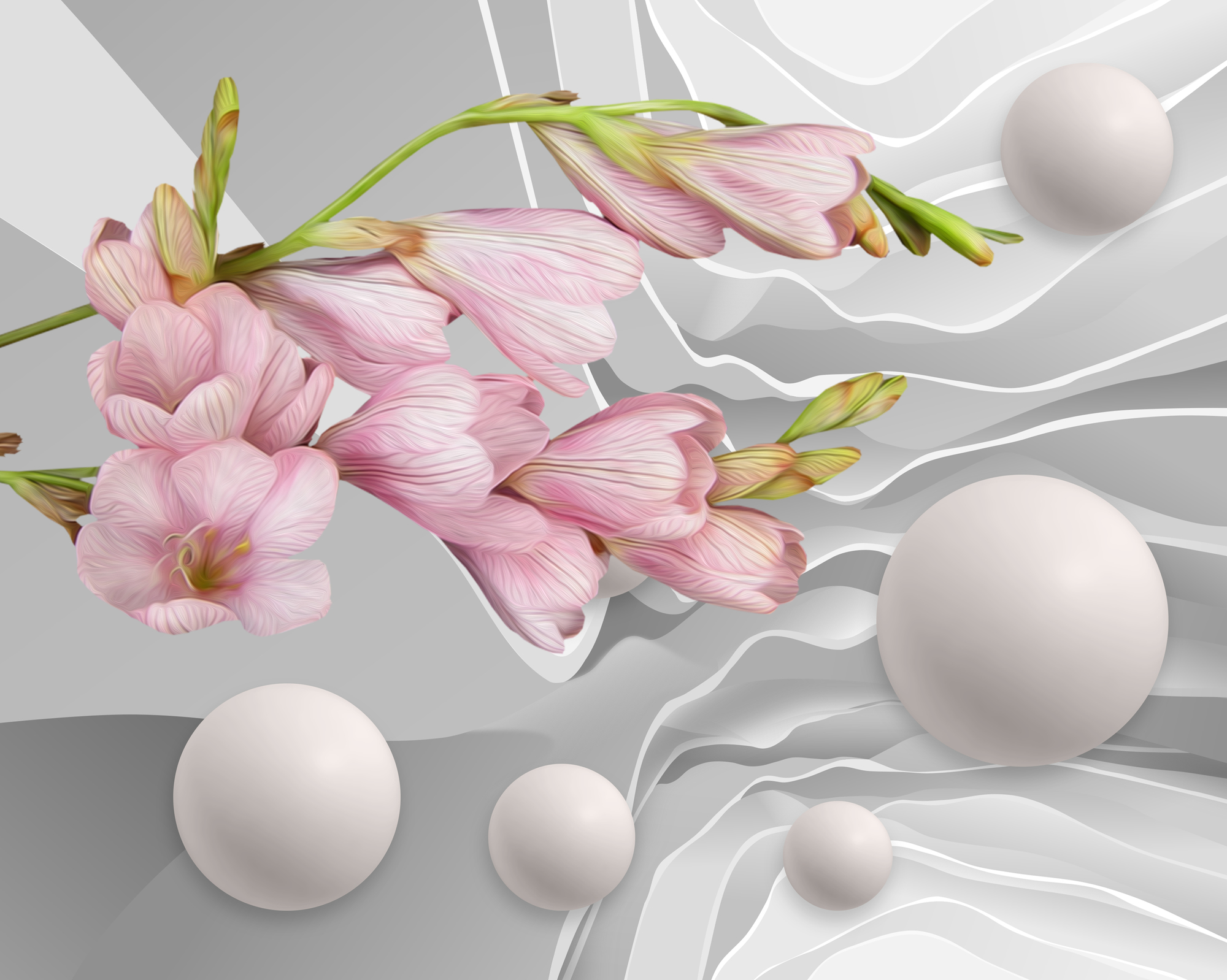 

Фотообои 3D '3D Цветы' (3446) , Мелкий песок