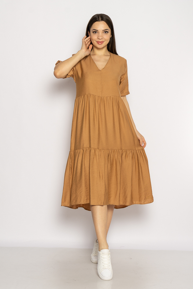 

Однотонное платье свободного кроя Time of Style 632F002  Бежевый, Однотонное платье свободного кроя Time of Style 632F002 M Бежевый