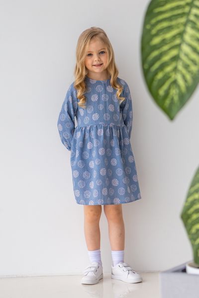 

Сукня з довгим рукавом Stimma Kids Stim-0679-1 122 см джинсовий