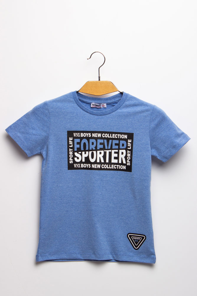 

Футболка на хлопчика WANEX 128 синій