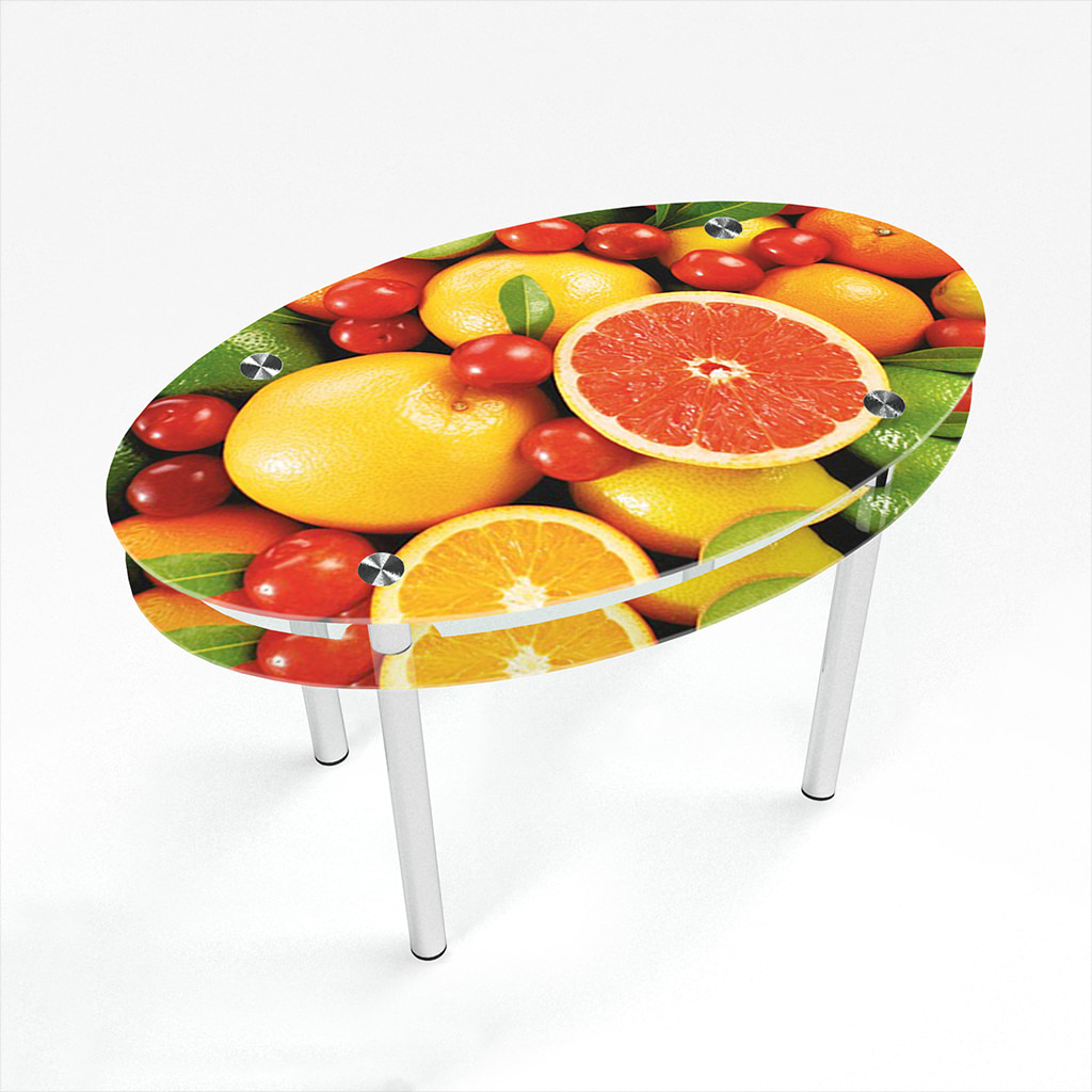 

Стіл БЦ-стіл Овальний з проходить полицею Fruit Еко (650 x 1100 x 750)