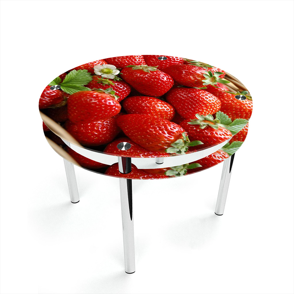 

Стіл БЦ-стіл Круглий з проходить полицею Strawberry Еко (700 x 700 x 750)