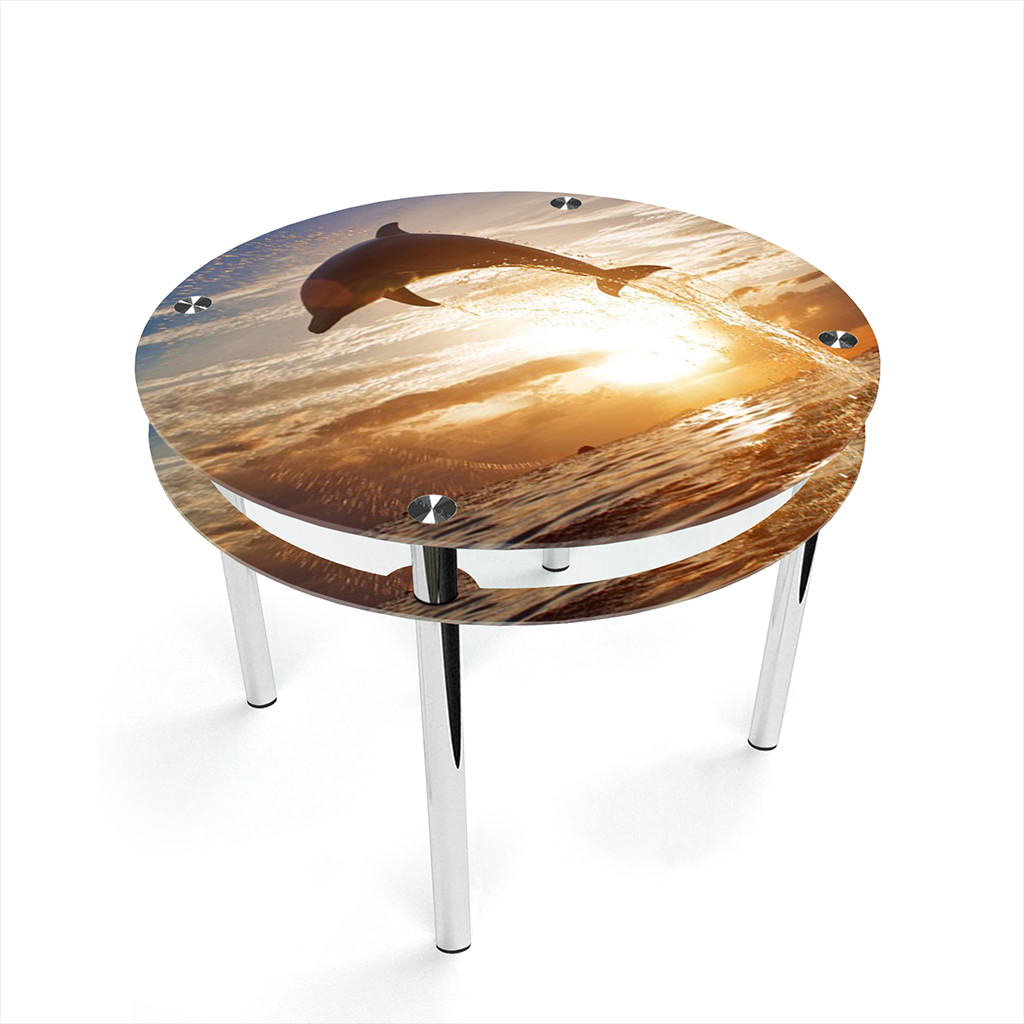 

Стіл БЦ-стіл Круглий з проходить полицею Sunset Еко (700 x 700 x 750)