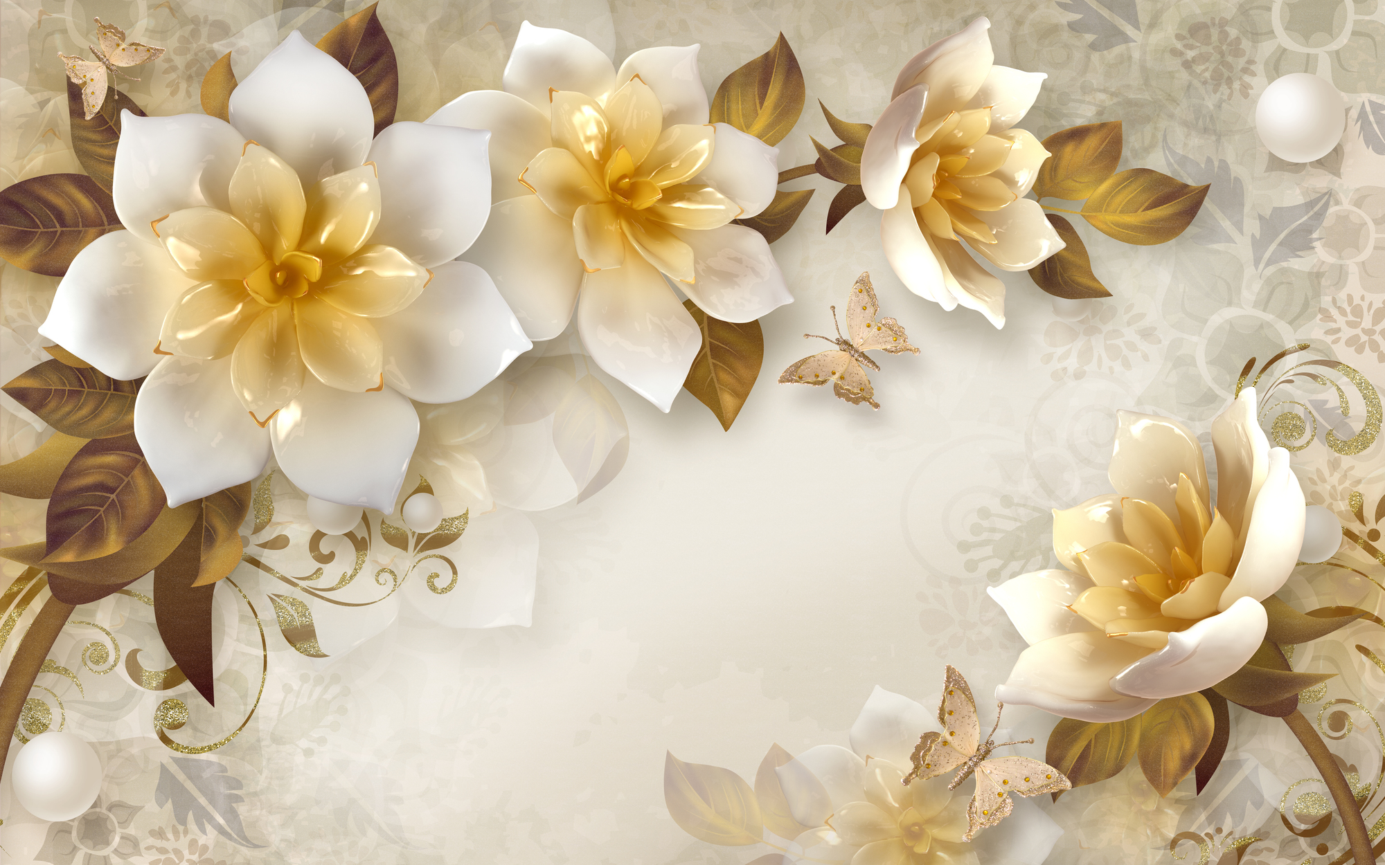 

Фотообои 3D '3D Цветы' (3972) , Гладь