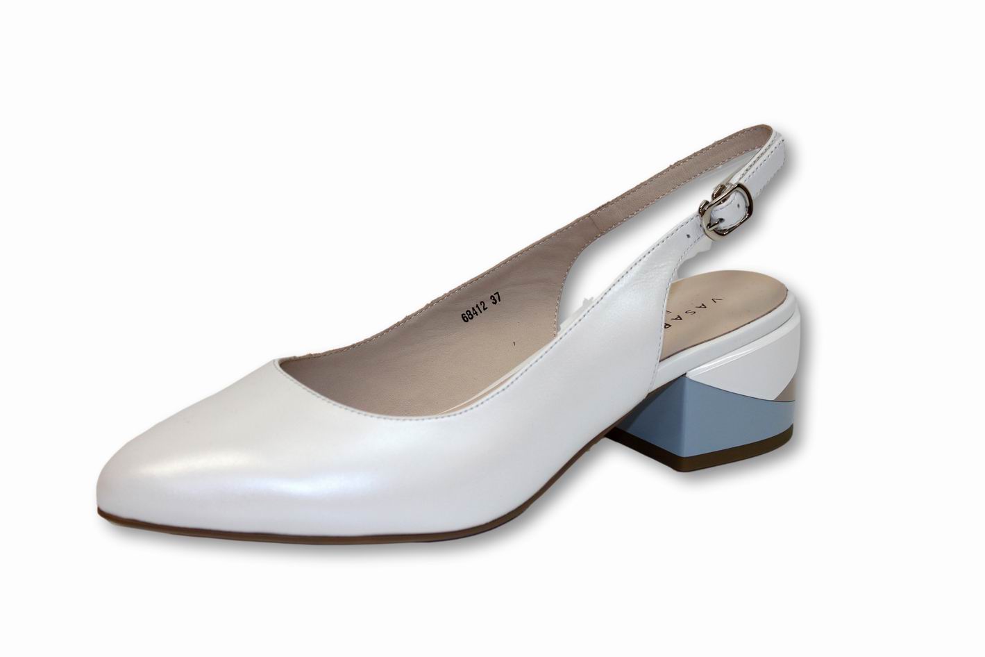 

Женские белые кожаные летние туфли VASARI trend белый 68412 36