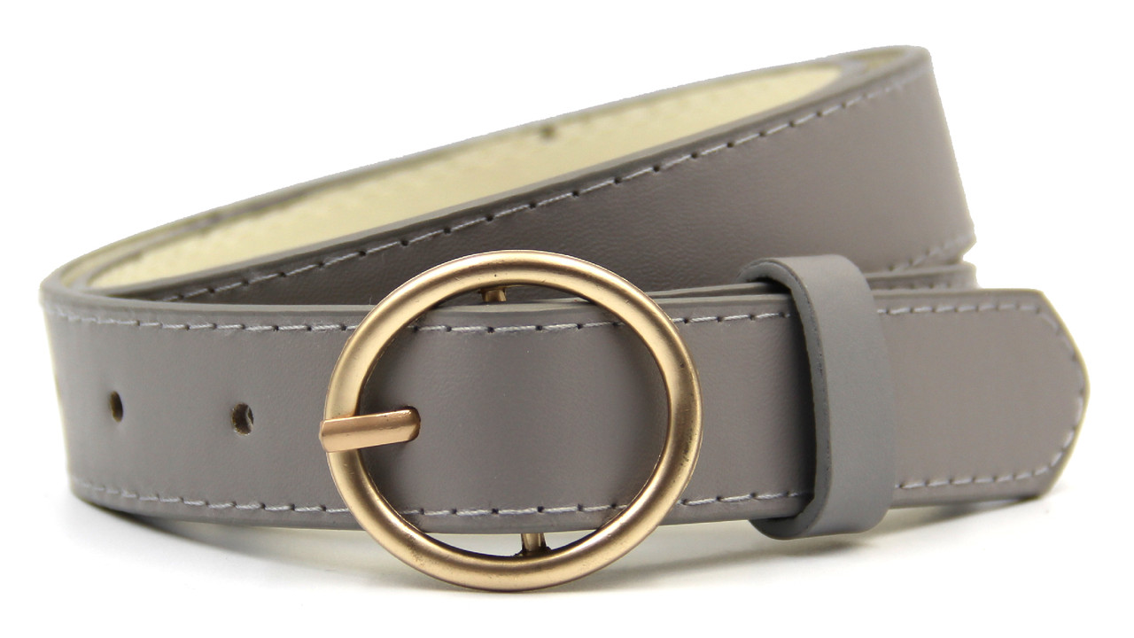 

Женский ремень из экокожи Серый