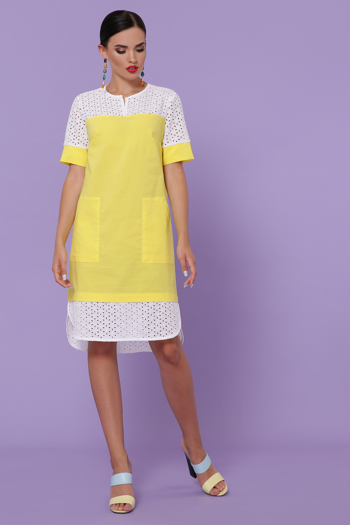 

Платье Сати-3 "S" желто-белое 21680.3