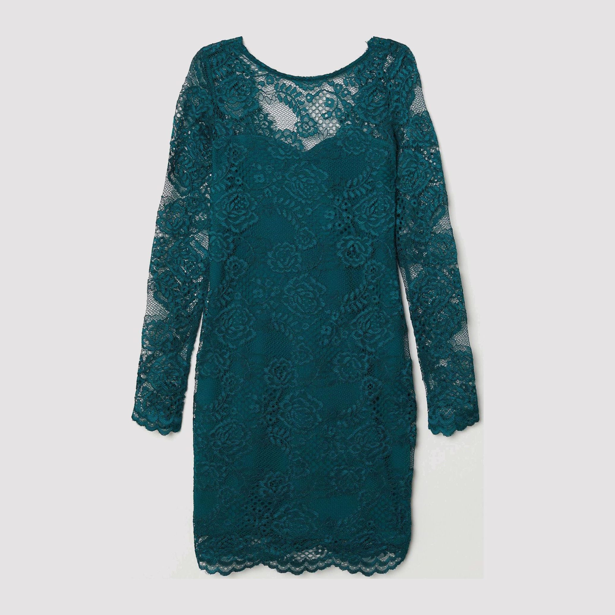 

Платье H&M 6829538-ACXO 34 Темно-зеленое