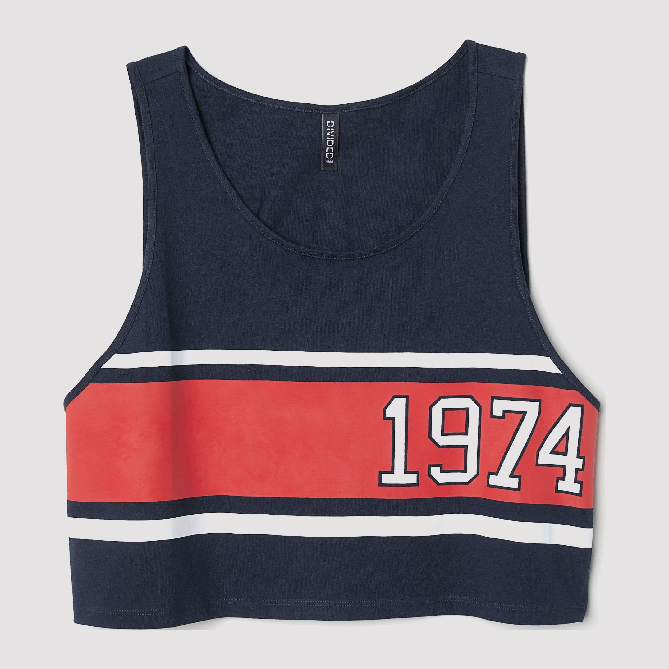 

Спортивный топ H&M 6797167-ADYY 2XL Темно-синий с красным и белым
