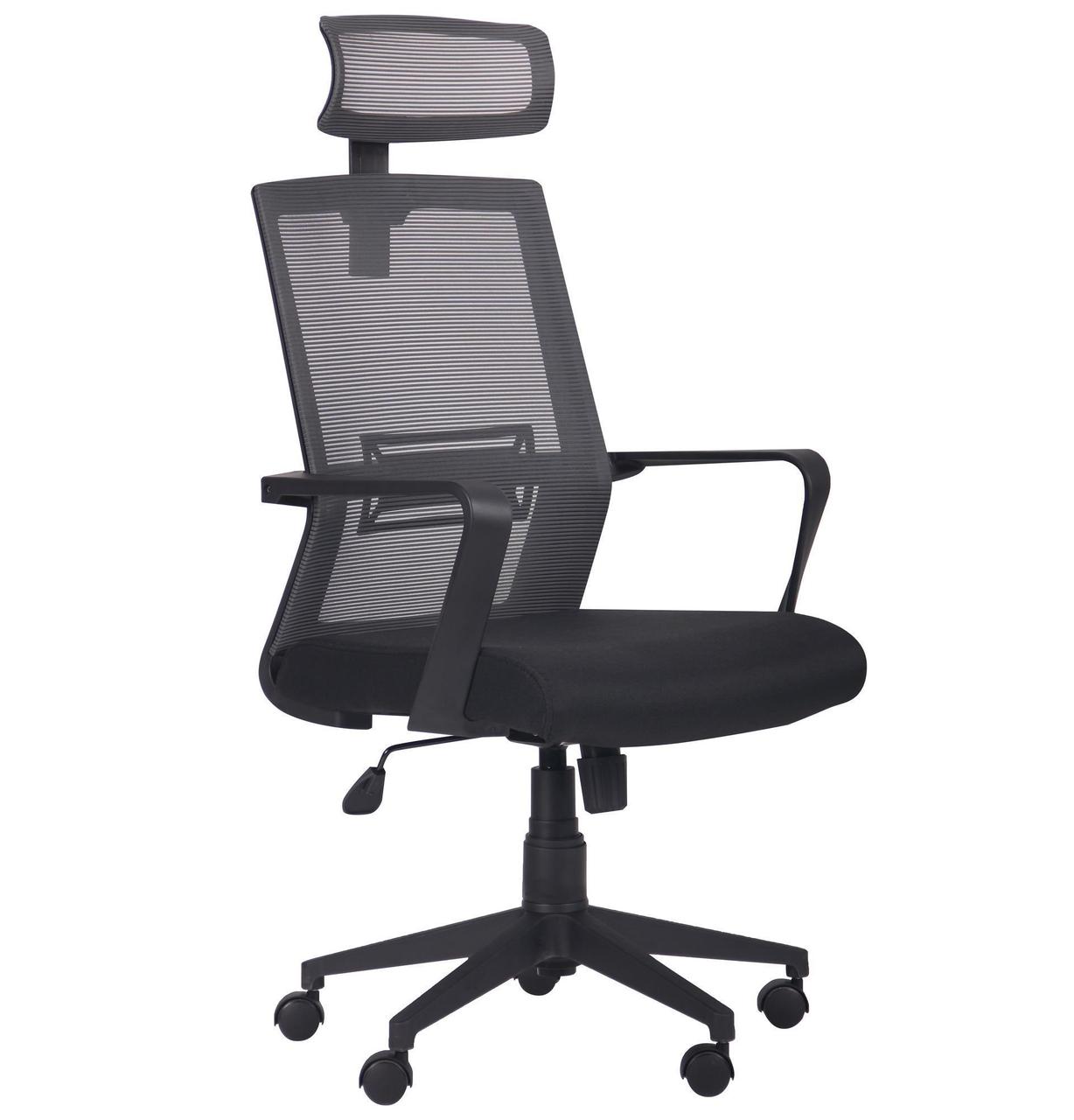 

Кресло Neon HR сиденье Саванна nova Black 19/спинка Сетка серая