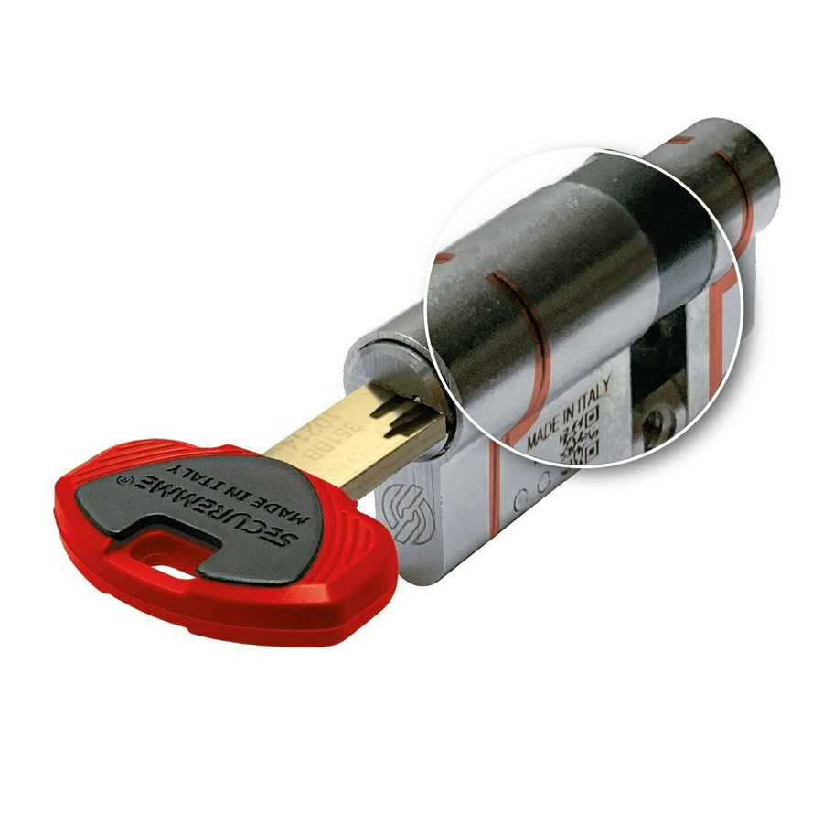 

Цилиндр замка SECUREMME K75 ключ-ключ (мат хром) 90 мм (30+60)