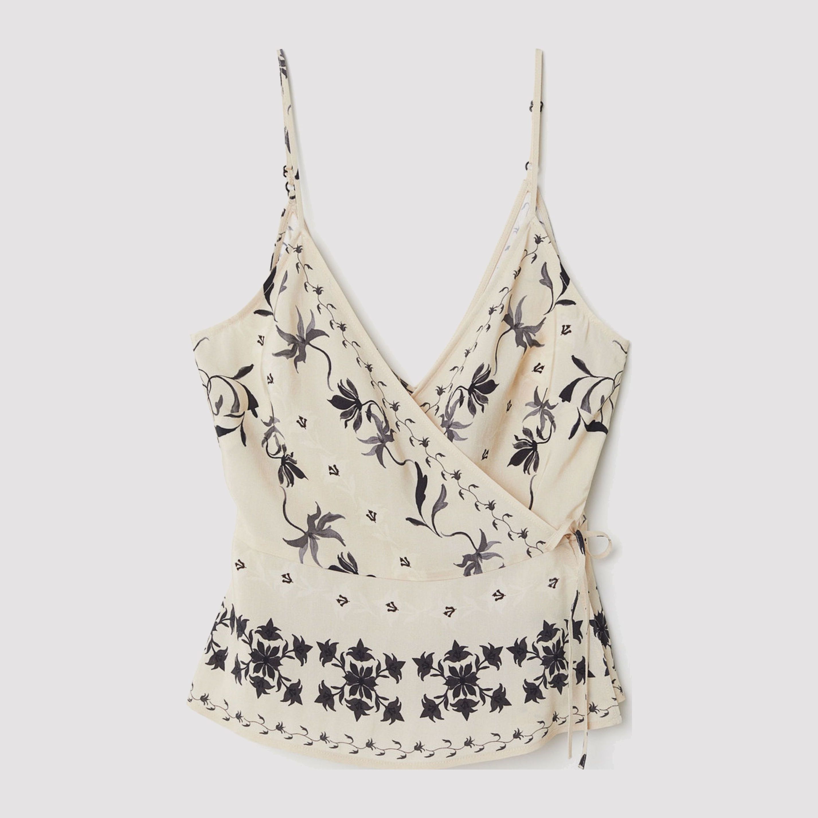 

Топ H&M 6670407-ACSE 40 Бежевый с черным