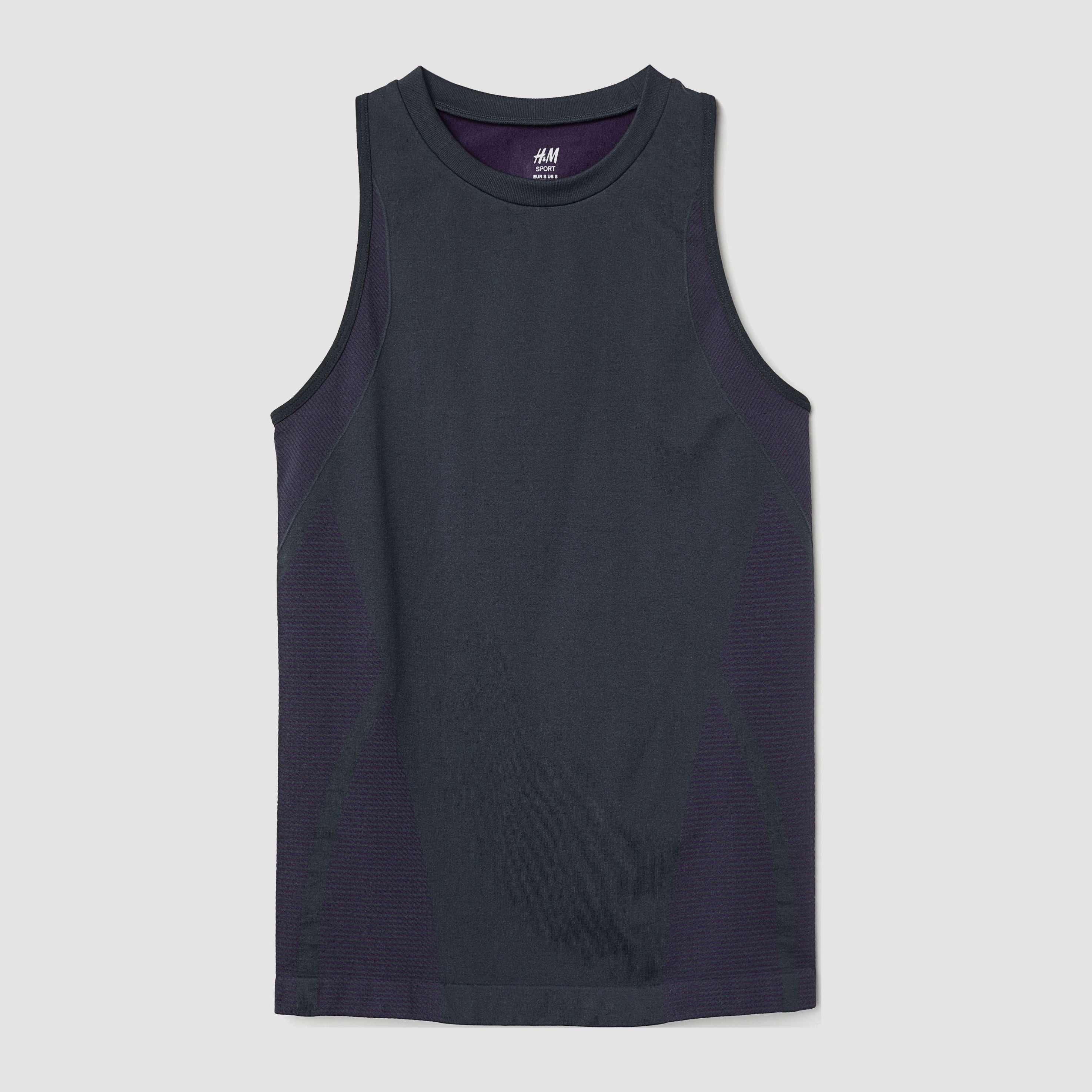 

Спортивная майка H&M 6618618-AAVF S Черная с фиолетовым