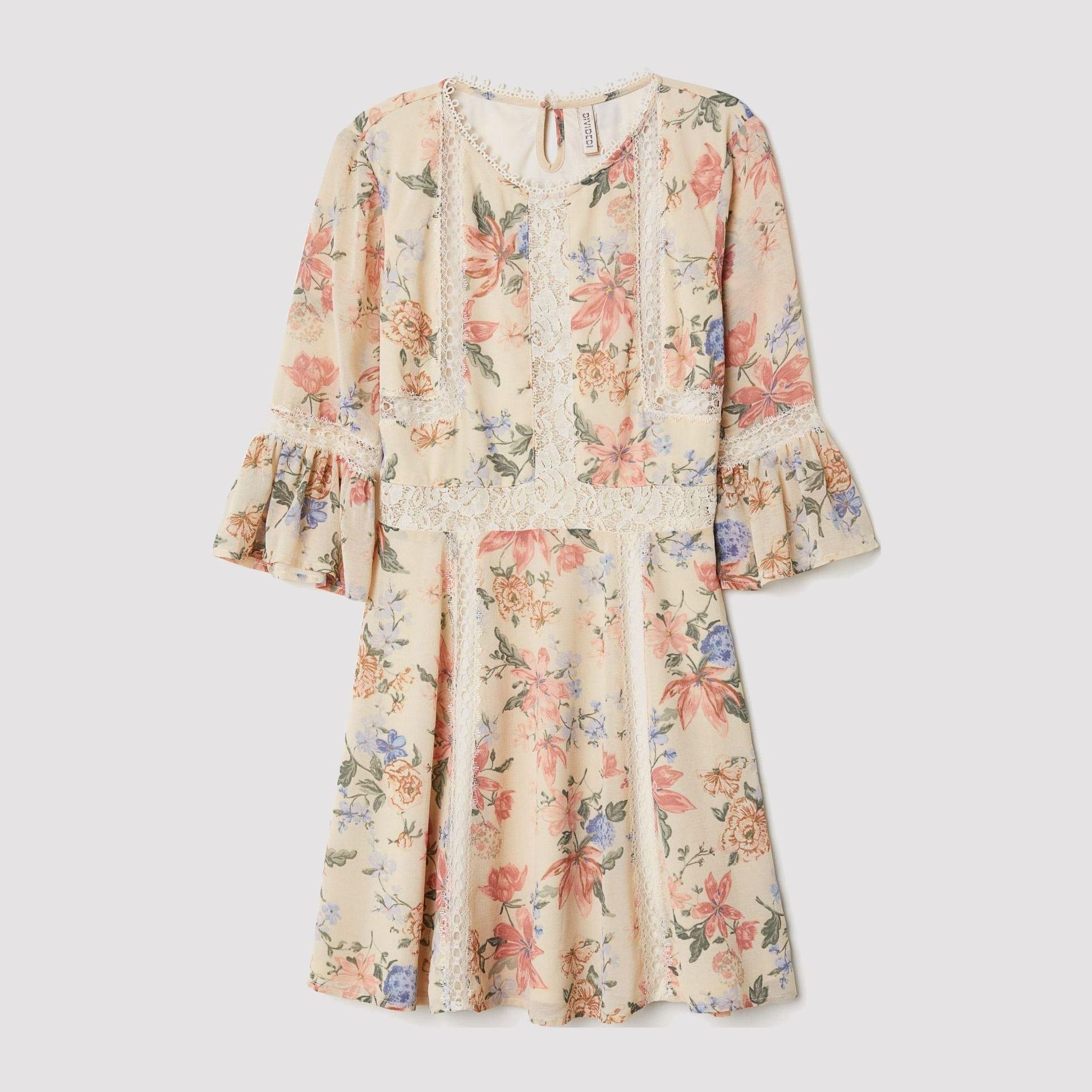 

Платье H&M 6595638-ADHR 34 Светло-бежевое