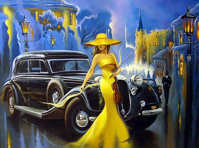 

Фотообои Арт 'Девушка со скрипкой' (2703) , Фреска