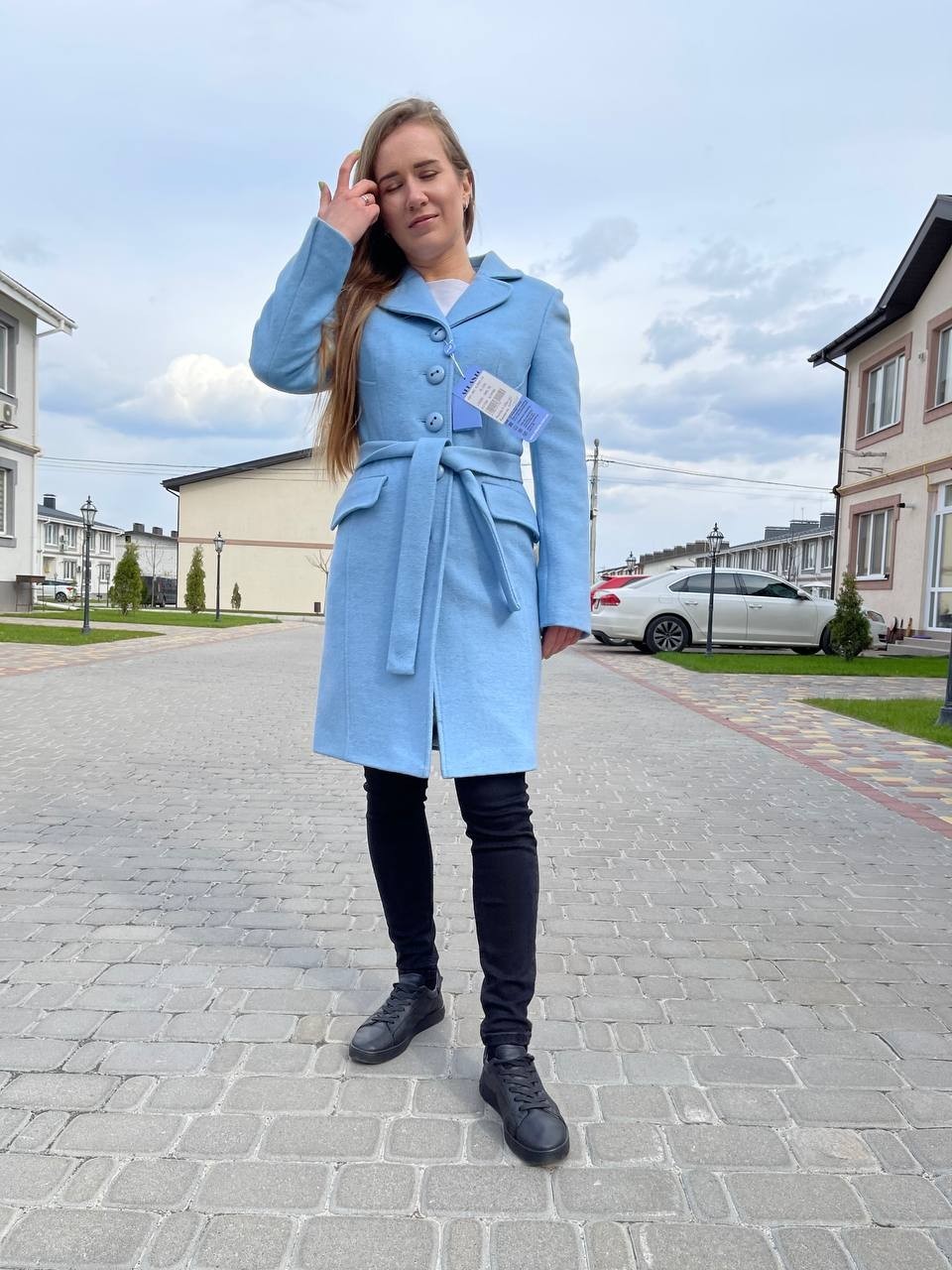 

Женское пальто Albanto НR4T554W S Голубое