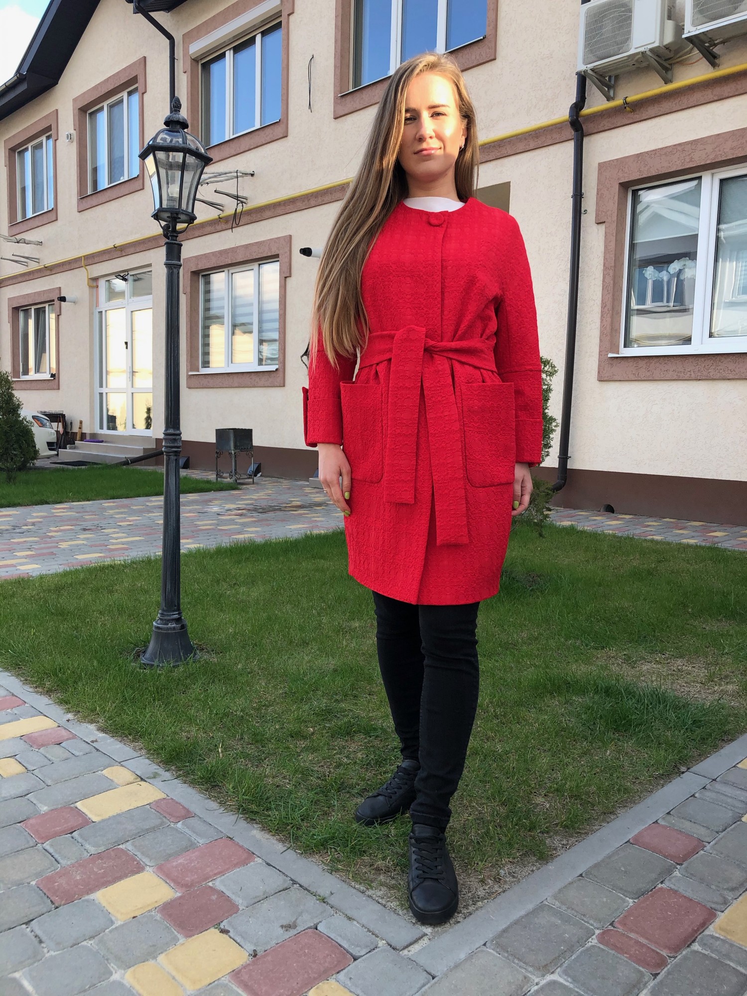 

Плащ легкий весенний хлопковый Albanto 4002W 50 Красный