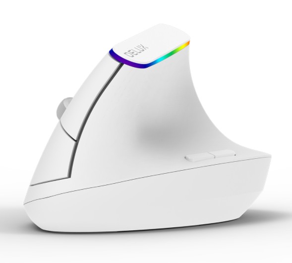 

Беспроводная вертикальная мышь с подсветкой Delux M618C RGB White
