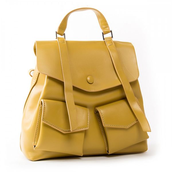 

Женская сумка рюкзак кожзам FASHION 01-02 9903 yellow
