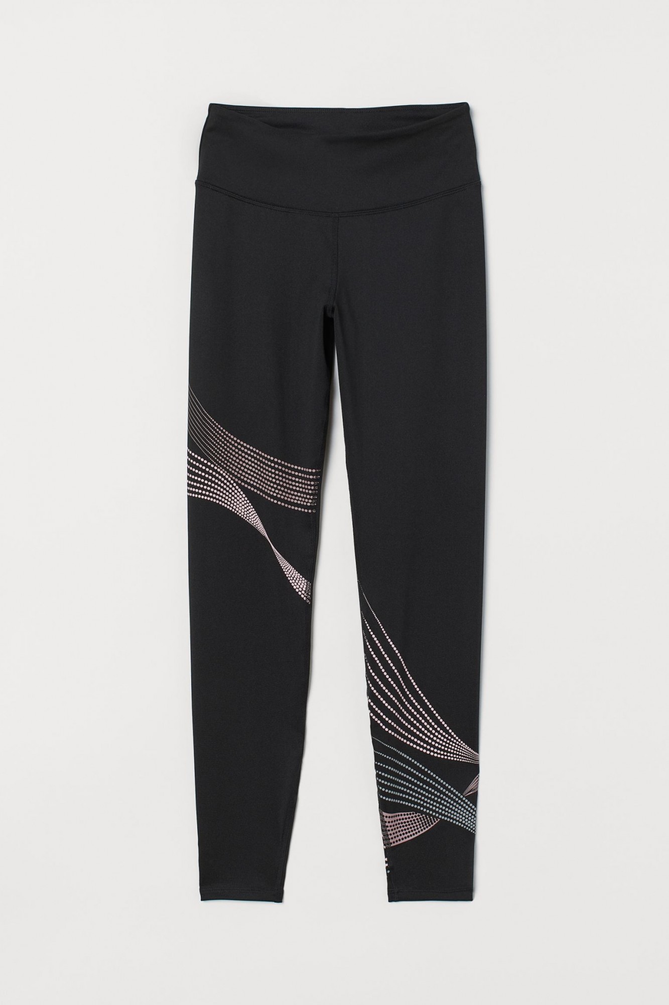 

Леггинсы спортивные H&M SPORT M черный с рисунком 7201251Asm