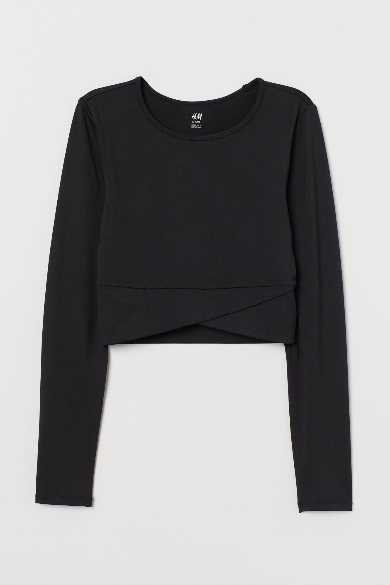 

Топ спортивный с д/р H&M SPORT M черный 8760432sm