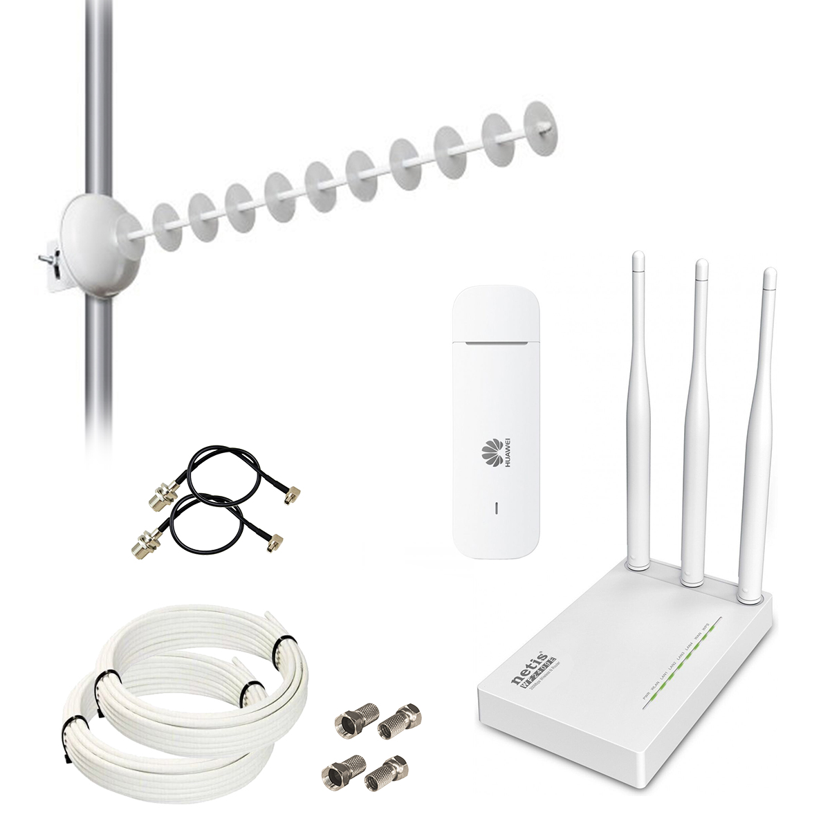 

Комплект 4G Netis MW5230 + Huawei E3372h-320 + Стрела R-Net MIMO 2x20 Дб