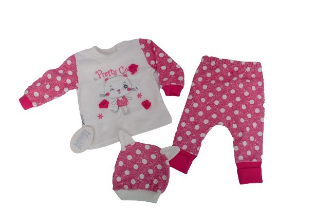 

Костюм тройка TOTO 6883-1 74 см бело-розовый (6883-11074)