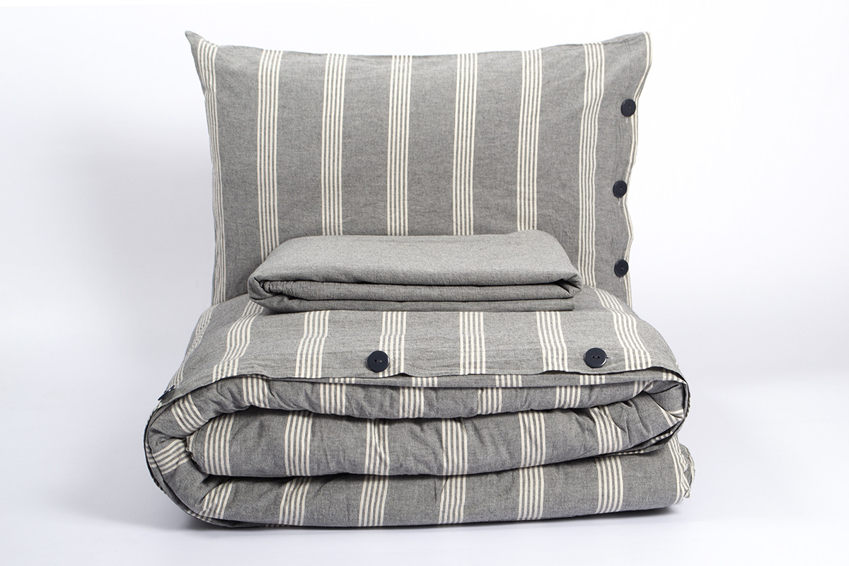 

Постельное белье Barine Washed cotton - Luke Bond antrasit антацит евро