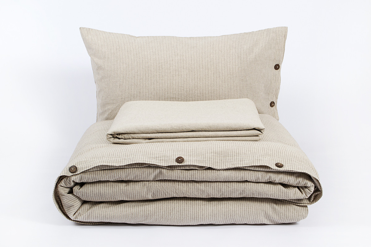 

Постельное белье Barine Washed cotton - Shint beige бежевый евро