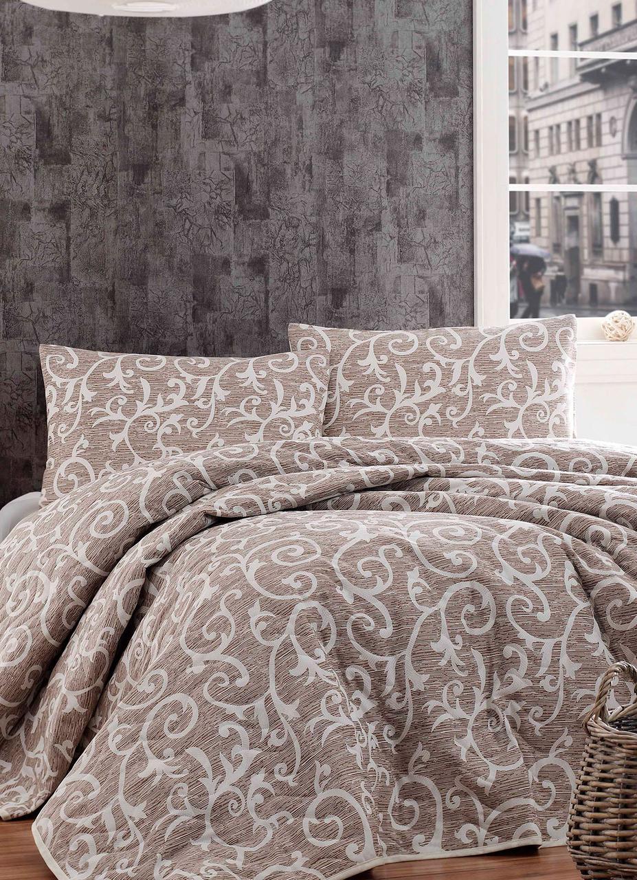 

Покрывало стеганное с наволочкой Eponj Home - Merle bej бежевый 160*220