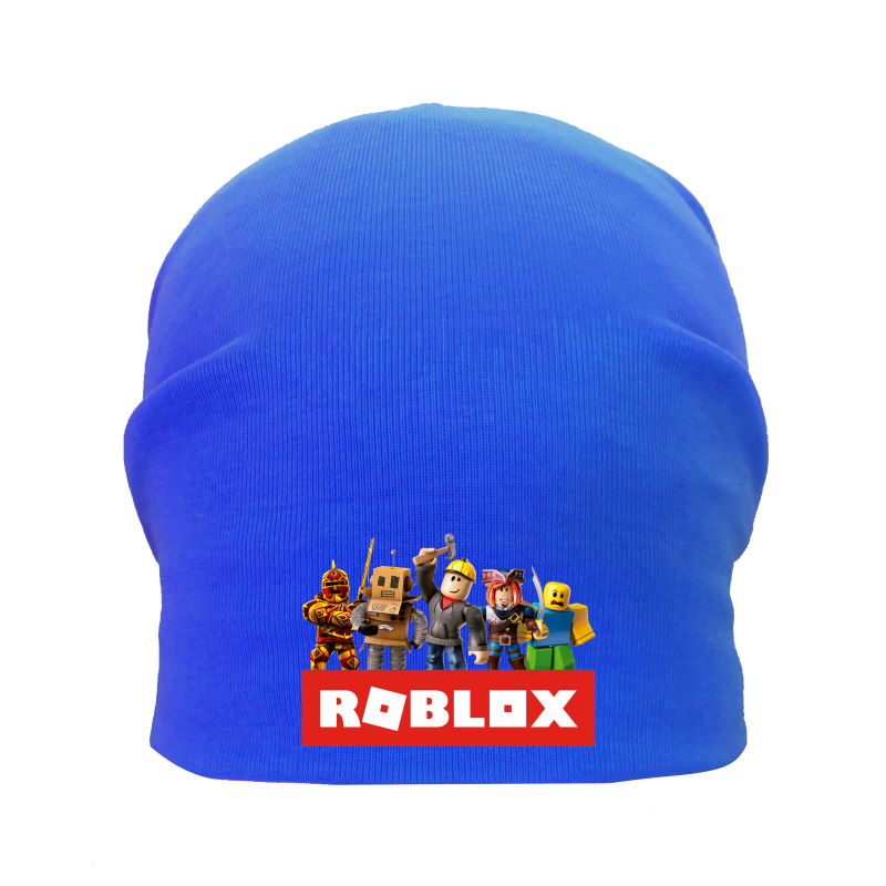 

Шапка детская Роблокс синяя (Roblox -001) 50-52 см
