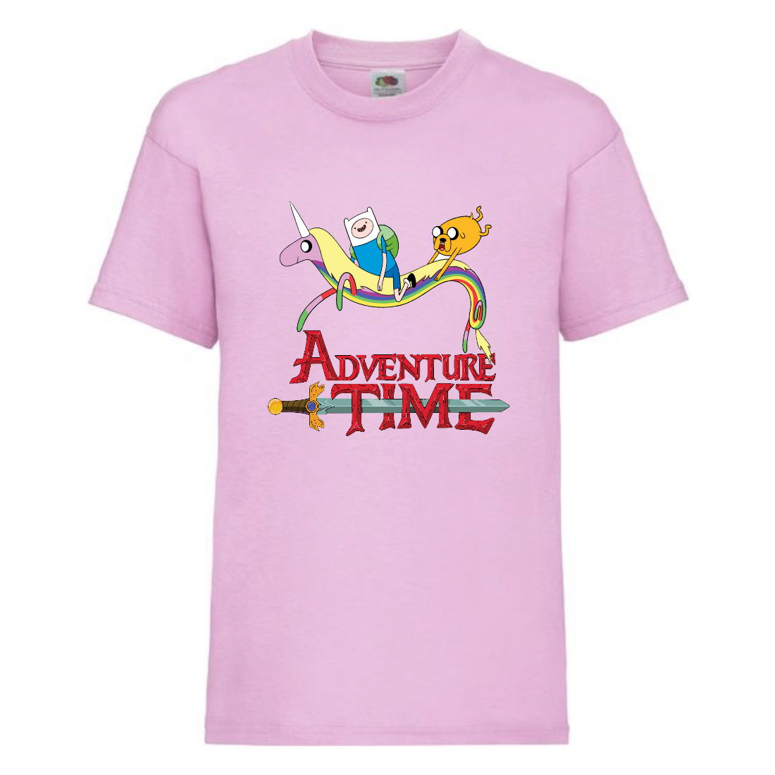 

Футболка детская Время Приключений 0015 (Adventure Time) светлорозовая (ADT lpn 0015) 152 см