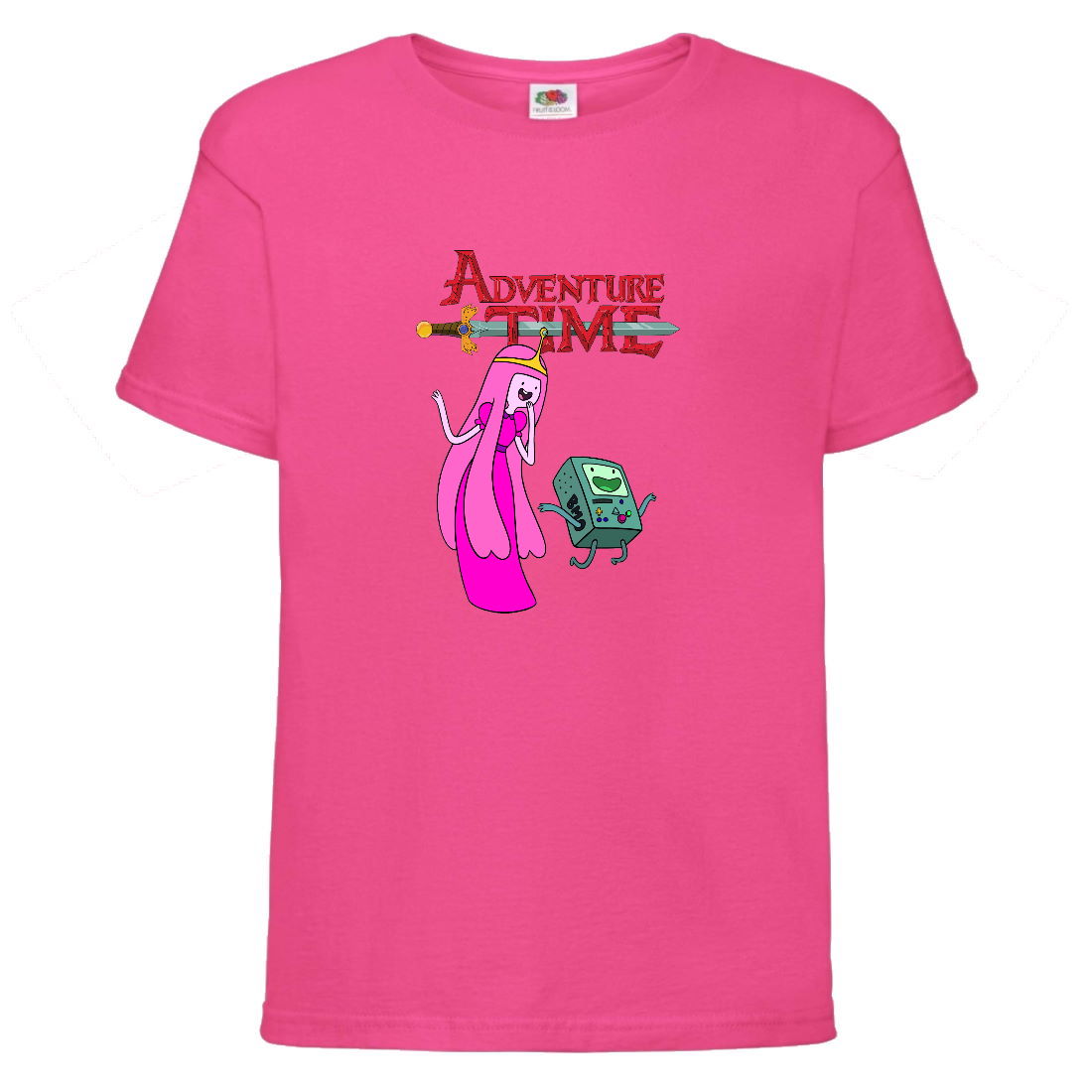 

Футболка детская Время Приключений 0025 (Adventure Time) розовая (ADT pnc 0025) 128 см