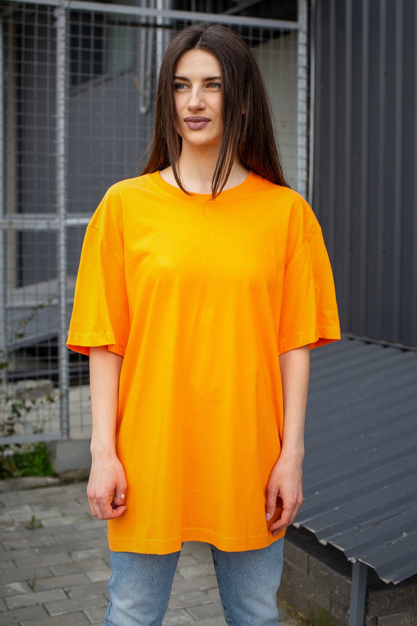 

Оверсайз Футболка Without Great Woman S/M Orange
