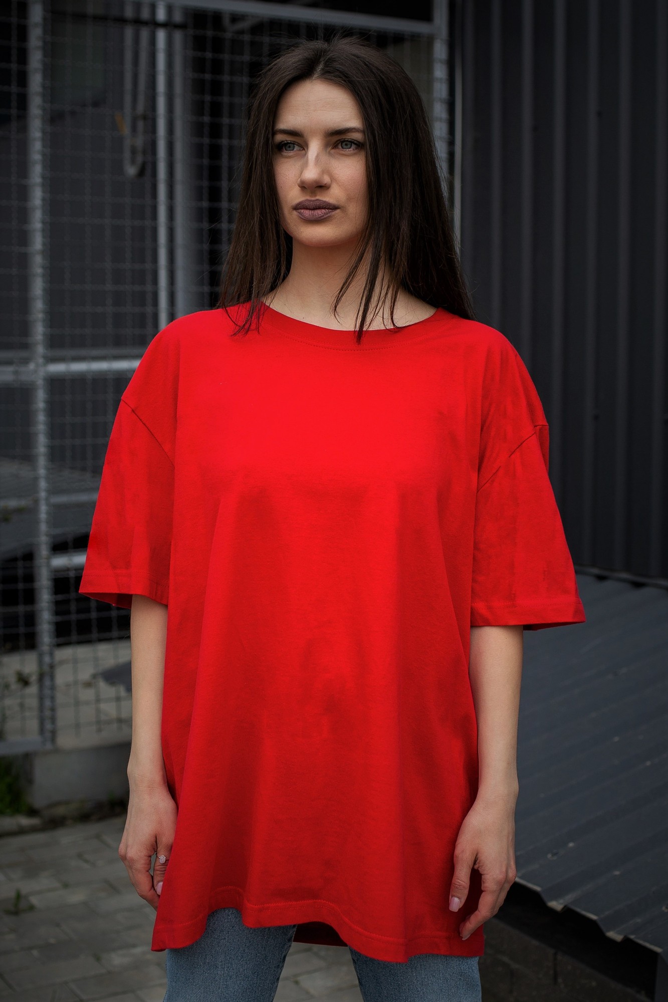 

Оверсайз Футболка Without Great Woman S/M Red
