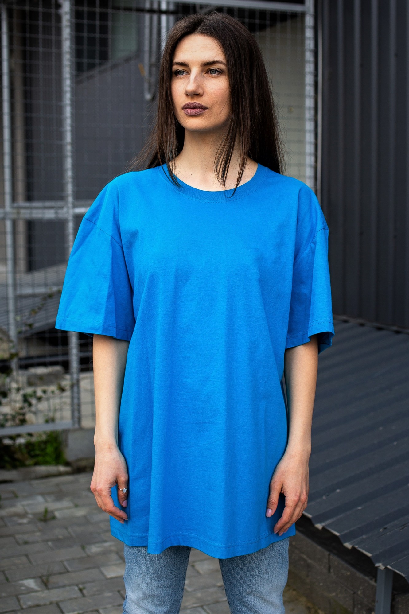 

Оверсайз Футболка Without Great Woman S/M Ocean Blue