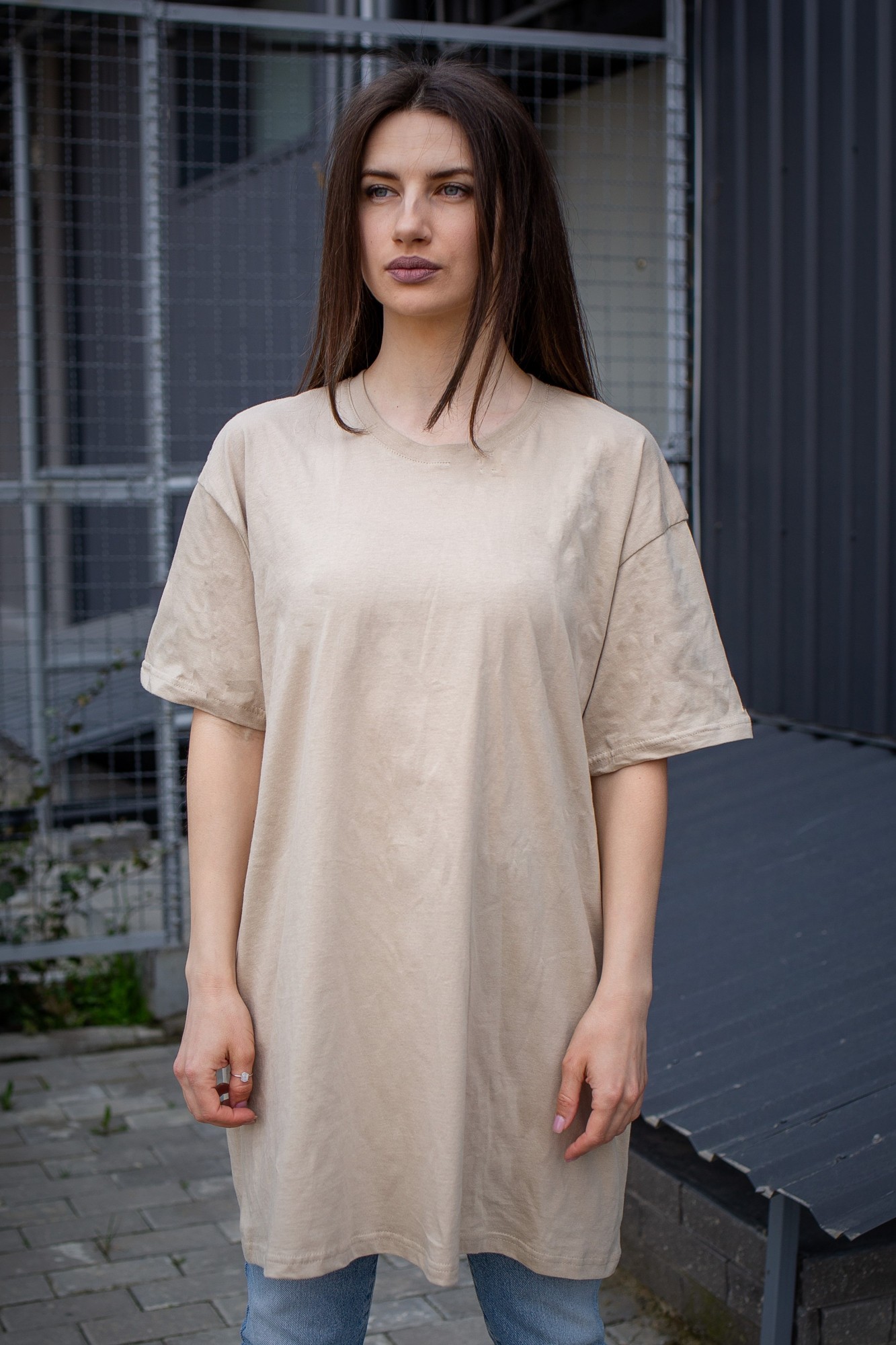 

Оверсайз Футболка Without Woman S/M Beige