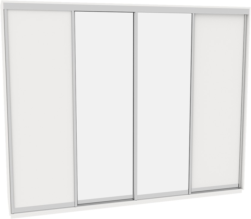 

Шкаф-купе ДОМ В326 Белый ДСП+Зеркало 320x60x220