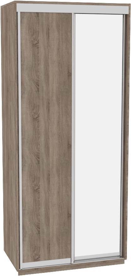 

Шкаф-купе ДОМ В106 Дуб сонома трюфель ДСП+Зеркало 100x60x220