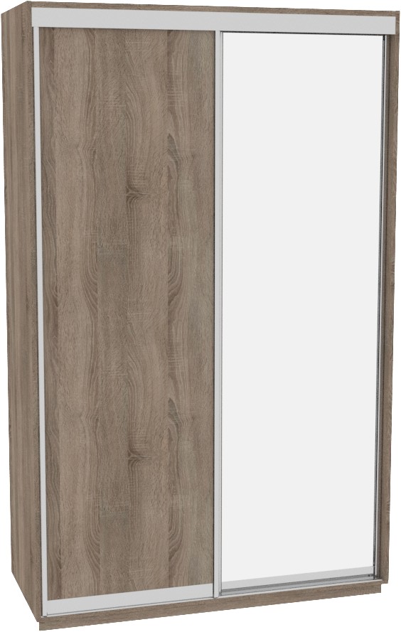

Шкаф-купе ДОМ В156 Дуб сонома трюфель ДСП+Зеркало 150x60x220