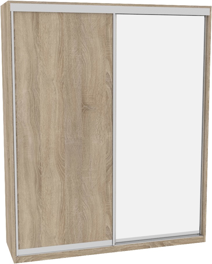 

Шкаф-купе ДОМ ВН206 Дуб сонома ДСП+Зеркало 200x60x220