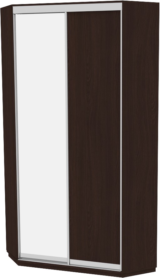 

Шкаф-купе ДОМ Угловой ВУ1200 Венге ДСП+Зеркало 120x120x220