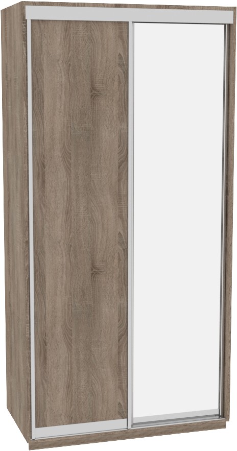 

Шкаф-купе ДОМ В146 Дуб сонома трюфель ДСП+Зеркало 140x60x220