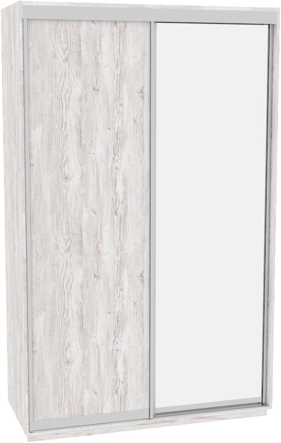 

Шкаф-купе ДОМ В156 Аляска ДСП+Зеркало 150x60x220