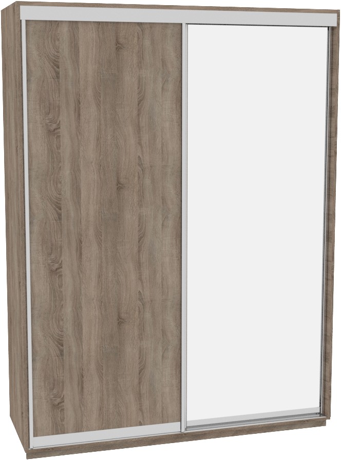 

Шкаф-купе ДОМ В186 Дуб сонома трюфель ДСП+Зеркало 180x60x220