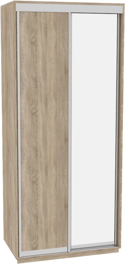 

Шкаф-купе ДОМ В116 Дуб сонома ДСП+Зеркало 110x60x220