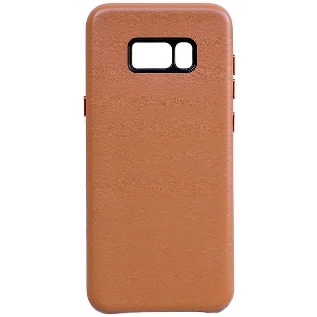 

​Кожаный чехол накладка Members Mark Samsung Galaxy S8 Plus + G955 коричневый