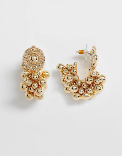 

Сережки ASOS DESIGN з подвійноою прикрасою S107 золотисті (P-6910806230878)
